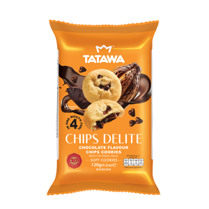 Tatawa Chips Delite Chocolate Flavour Soft Cookies - 120g (10 Pa