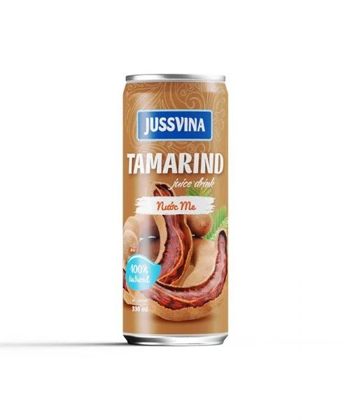 Jussvina Tamarind Juice Drink (330ml Can) | 100% Natural Tangy I