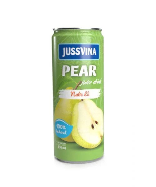 Jussvina Pear Juice Drink (330ml Can) | 100% Natural Fruit Juice