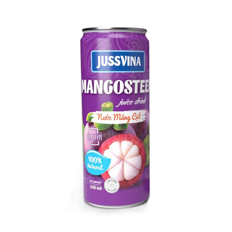 Jussvina Mangosteen Juice Drink (330ml Can) | 100% Natural Exoti